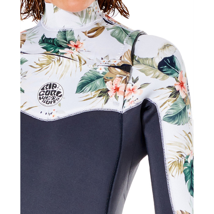 2022 Rip Curl Mujer Dawn Patrol 3/2mm Chest Zip Neopreno WSM9CS - Charcoal